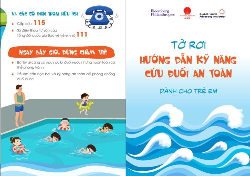 Tờ rơi Hướng dẫn kỹ năng cứu đuối an toàn cho trẻ em